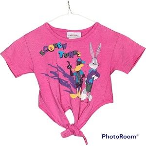 Vintage Looney Tunes Youth Little Girls Size 4 1993 Warner Brothers Crop Top